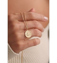 Kişiye Özel 925 Ayar Gümüş Faravahar Figürlü Kolye (Gold)