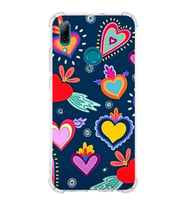 PrintiFy Huawei P Smart 2019 Uyumlu Retro Color 3 Baskılı Şeffaf Köşe Korumalı Antişok Kılıf