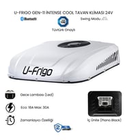 U-Frigo Araç Tavan Park Kliması 24V 30 Amper Gen-11 İntense Cool (Tır,Kamyon,Kamyonet,İş Makinesi) (Beyaz)