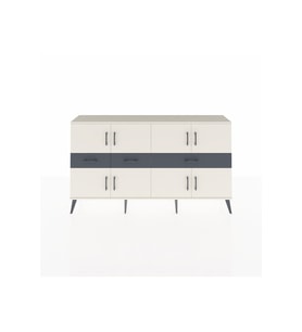 Arges Konsol 5 Raflı 3 Çekmeceli 8 Kapaklı 176x30x99 Aytaşı-Aytaşı/Antrasit