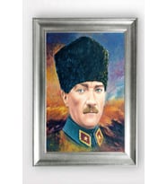 Gümüş Çerçeveli Atatürk Tablo a442