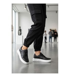 AYK'S Aper 049 G Beyaz-Bordo Unisex Spor Ayakkabı (Siyah - Beyaz)