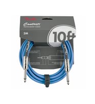 FENDER 0990571802 Contour Serisi Enstrüman Kablosu (5.5m) Lake Placid Blue, Ekstra Uzunluk, Örgülü Yapı, Kayıpsız Sinyal Aktarımı