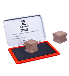 Ahşap Küp Mühür 20x20mm Kavrama Oluklu Blok Kayın Ağacı