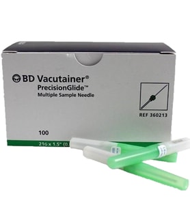 BD VACUTAİNER 21G*1.5 (0,8*38MM) YEŞİL İĞNE UCU 100 ADET