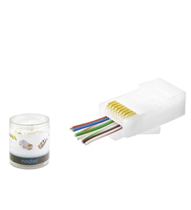 Cat6 Ez Rj45 Konnektör - 100 Adet Beyaz / Özel Plastik Kutulu ND2406