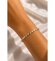 CM Model Zirkon Taşlı VIP Seri Gold Renk Pirinç Kadın Bileklik