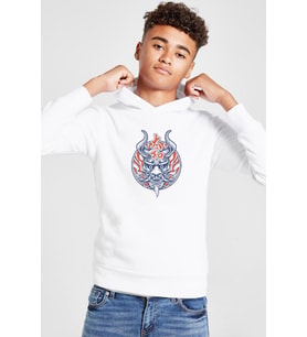 One Piece Anime Yamato Mask Beyaz Çocuk 3ip Kapşonlu  Sweatshirt