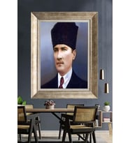 Gümüş Çerçeveli Atatürk Tablo ds327