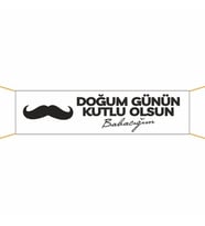 Doğum Günü Pankartı (Babacığım)-7 75x300 cm (Çok Renkli)