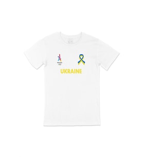 Paris 2024 Yaz Olimpiyatları Ukrayna Beyaz Tişört