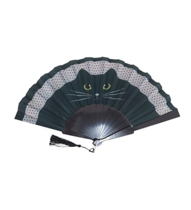Aşk Getiren KEDİLİ  Yelpaze YEŞİL (Karışık)