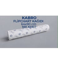 KABRO 64x90 cm Askısız Düz Flipchart Kağıdı 100 'lü Toplantı, Sunum ve Eğitim Kağıdı