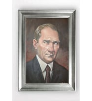 Gümüş Çerçeveli Atatürk Tablo a260