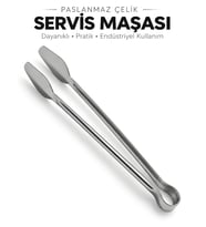 Beylini Paslanmaz Çelik Izgara Maşası Mutfak Servis Maşası Et Tavuk Sebze Kızartma Maşası 1 Adet