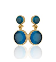 Kadir Jewellery 22 Ayar Altın Kaplama Kadın Taşlı Küpe -El İşçiliği Ve Hipoalerjenik Küpe