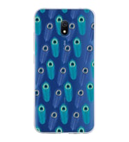 PrintiFy Xiaomi Redmi 8A ile Uyumlu 1mm Slim Fit Nazar Boncuğu 4 Baskılı Şeffaf  Kılıf
