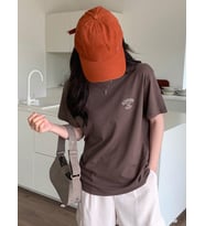 Sunshine Smiling Baskılı Tasarım Tshirt (Kahverengi)