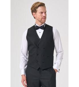 Siyah 6 Drop Slim Fit Esnek Yelekli Damatlık 1001260393