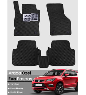 SEAT ATECA (2016-2020) Uyumlu EVA Paspas Tam Set–Oto Paspas,Araca Özel,Kolay Montaj