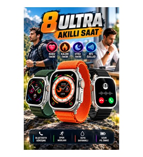 8 Ultra Akıllı Saat – Nabız, Kalori ve Uyku Takibi NFC Özellikli Dokunmatik Ekran