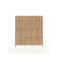 Arges Gardrop 8 Raflı 4 Çekmeceli 3 Askılı 220x30x243 Aytaşı-Çam