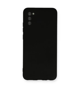 Samsung Galaxy A03s Kılıf Nano İçi Kadife Silikon - Siyah