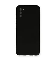 Samsung Galaxy A03s Kılıf Nano İçi Kadife Silikon - Siyah