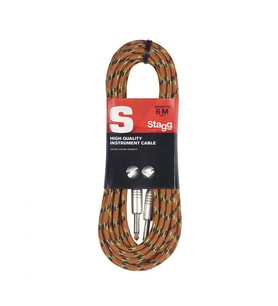 STAGG ENSTRÜMAN KABLOSU KUMAŞ 6M SGC6VT OR