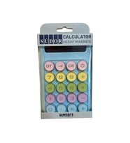SÜDOR HM1811 8 HANE RENKLİ YUVARLAK TUŞLU PASTEL S HESAP MAKİNESİ