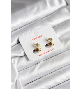 14K Gold Renk Kaplama CM Kadın Küpe