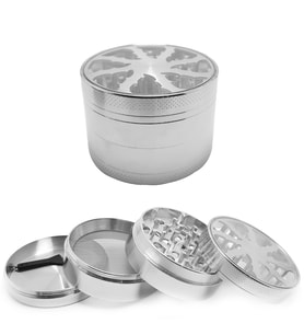 Gri 63 mm. 4 katlı Grinder Herbal Öğütücüsü Parçalayıcı rb83slv