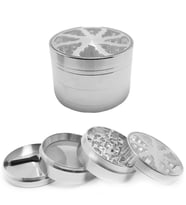 Gri 63 mm. 4 katlı Grinder Herbal Öğütücüsü Parçalayıcı rb83slv