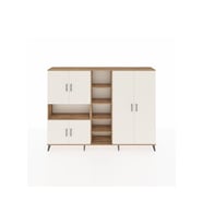 Arges Dolap 13 Raflı 6 Kapaklı 220x30x163 Çam-Aytaşı/Çam