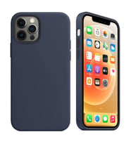 Apple iPhone 12 Pro Max 6.7'' İçi Kadife Silikon Kılıf Lacivert
