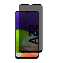 Microsonic Samsung Galaxy A22 4G Privacy 5D Gizlilik Filtreli Cam Ekran Koruyucu Siyah