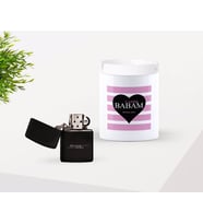 BK Gift Kişiye Özel Babalar Günü Hediyesi Canım Babam Tasarımlı Seramik Kül Tablası ve Benzinli Çakmak Seti-1 (Model 1)