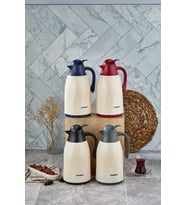 CKR-2075 1.3LT RENKLİ CAM HAZNELİ RETRO PLASTİK TERMOS (5343)