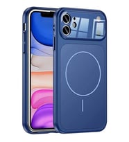 ?Phone 11 ile Uyumlu 17 G�r�n�ml� Magsafe Destekli Kablosuz ?arj �zellikli Kamera Lens Korumal? ??k Metal G�r�n�ml� Telefon K?l?f?