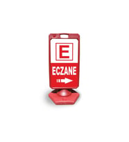Eczane  Reklam ve Yönlendirme Uyari Dubasi A Tabela Kırmızı