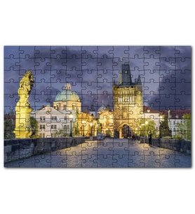 Cakapuzzle Çekya Prag Karl Köprüsü Puzzle Yapboz MDF (Ahşap) (120 Parça)