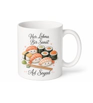 Sushi Temalı Baskılı Kupa Bardak Hediye Japon Mutfağı Sevenlere Özel Tasarım