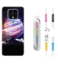 Tecno Camon 16 18P Pova 3 Pova Neo Kılıf Kablo Koruma Spiral Silikon Super Planet 1797