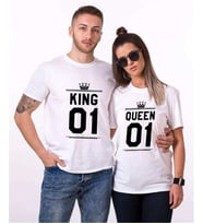 Tshirthane King Queen 01 Sevgili Kombinleri Tshirt Kombini (Tek Ürün Fiyatıdır.)