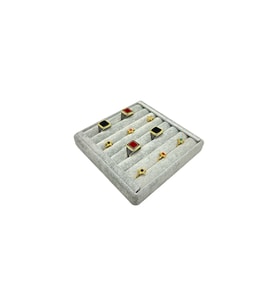 Yüzük Küpe Koldüğmesi Takı Standı Gri Anfora 15 x 15 Cm