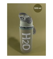 H2o Kılıflı Pipetli Cam Matara 500 ML
