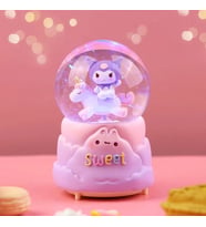 Kuromi Işıklı Müzikli Kar Küresi Orta Boy Model 1 (Krem)