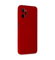 Realme C35 Kılıf Nano İçi Kadife  - Kırmızı