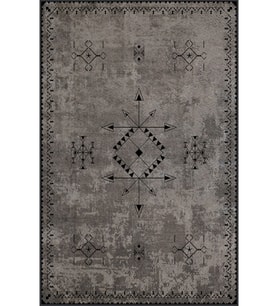 Eliana Home Baskılı, Yıkanabilir Kaymaz Taban Salon Halısı LNA0069-SD957 100x150 cm (Gri)
