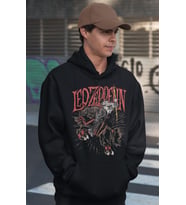 Led Zeppelin Rock Metal Baskılı Unisex Oversize Müzik Grubu Hoodie